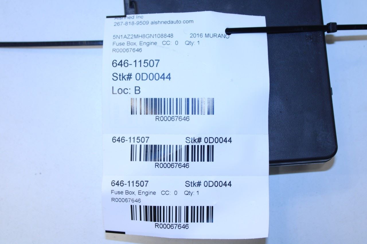 15-18 Nissan Murano Platinum 3.5L Engine IPDM Power Distribution Fuse Relay Box - Alshned Auto Parts