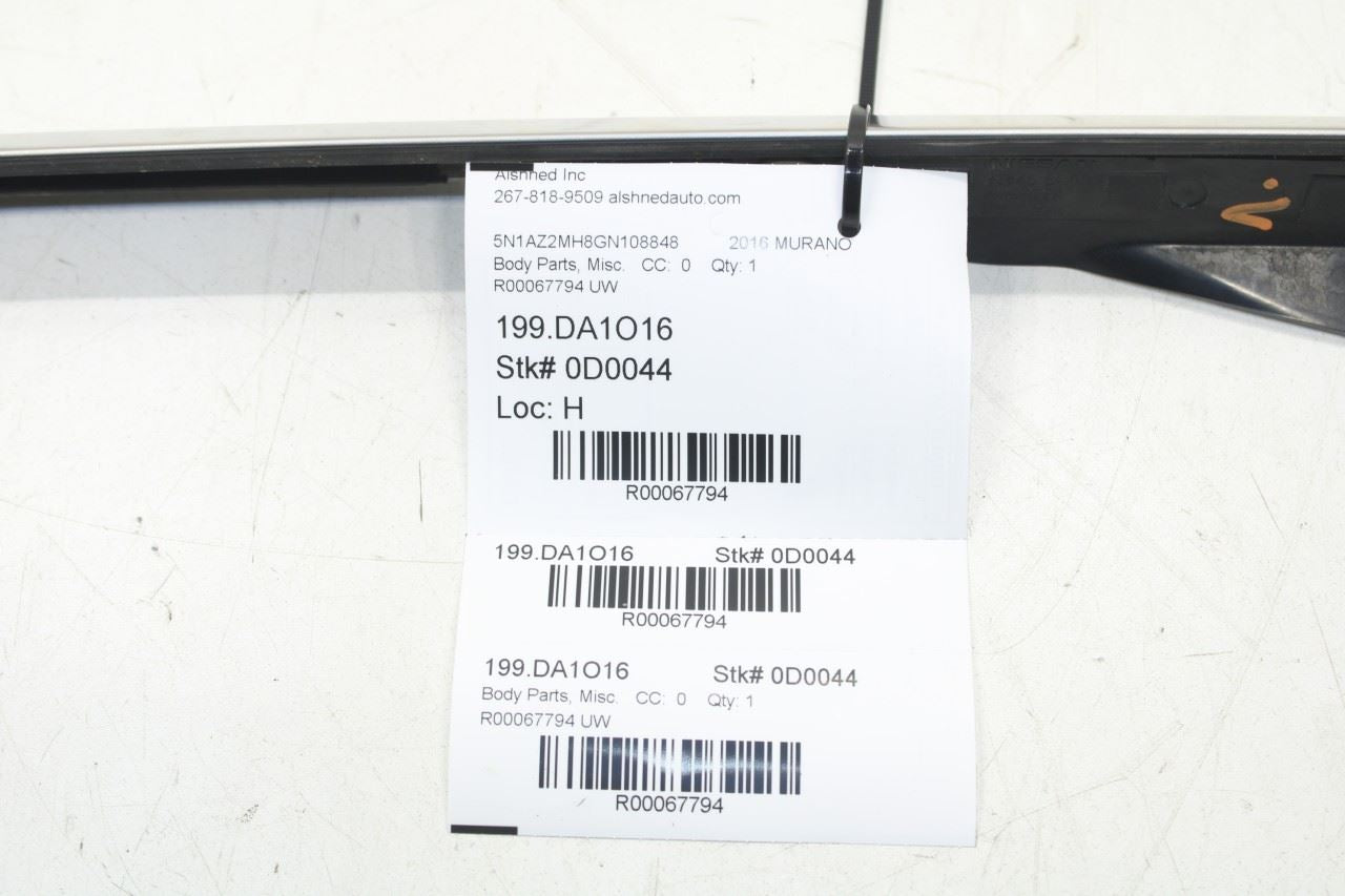2015-24 Nissan Murano Rear Left Door Window Belt Outside Molding 82821-5BC0A OEM - Alshned Auto Parts