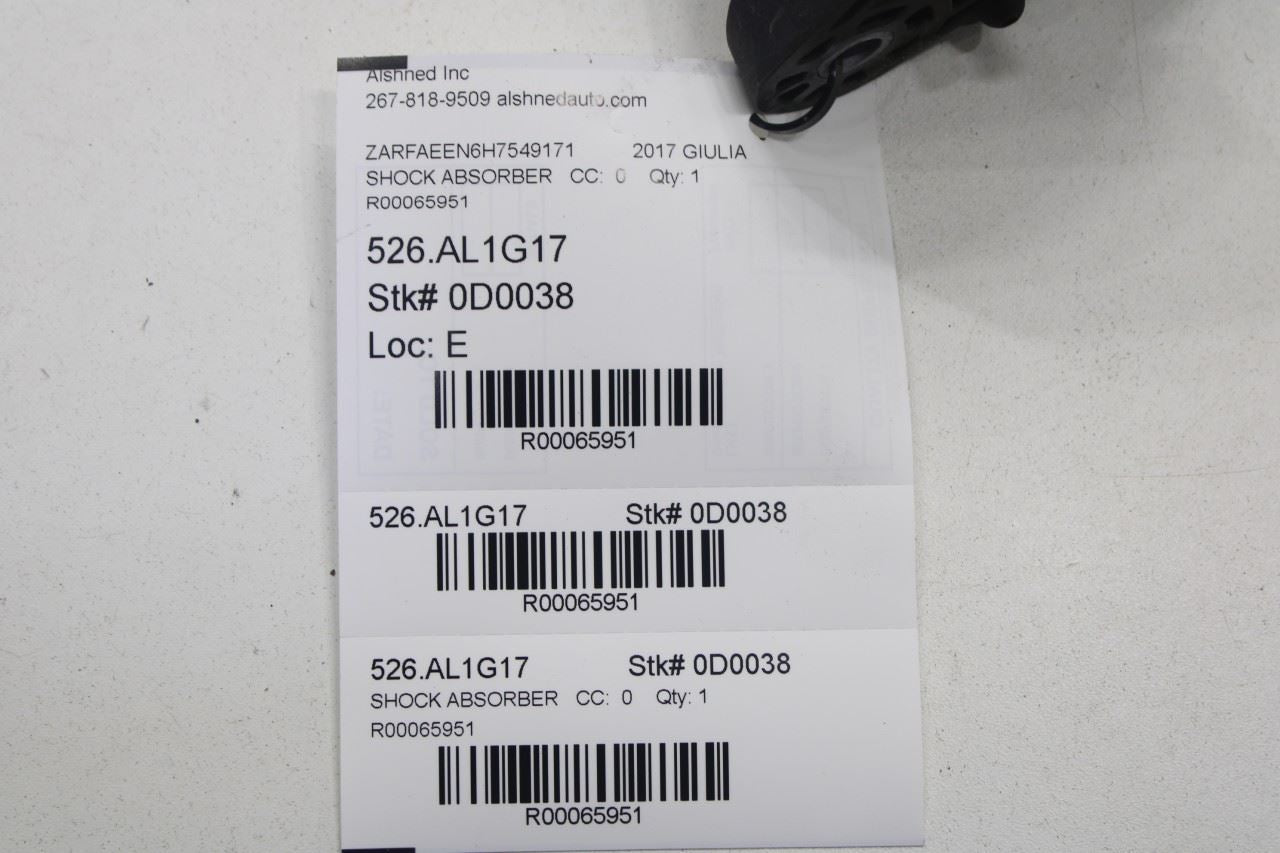 2017-19 Alfa Romeo Giulia Ti AWD Rear Passenger Right Side Shock Strut Absorber - Alshned Auto Parts