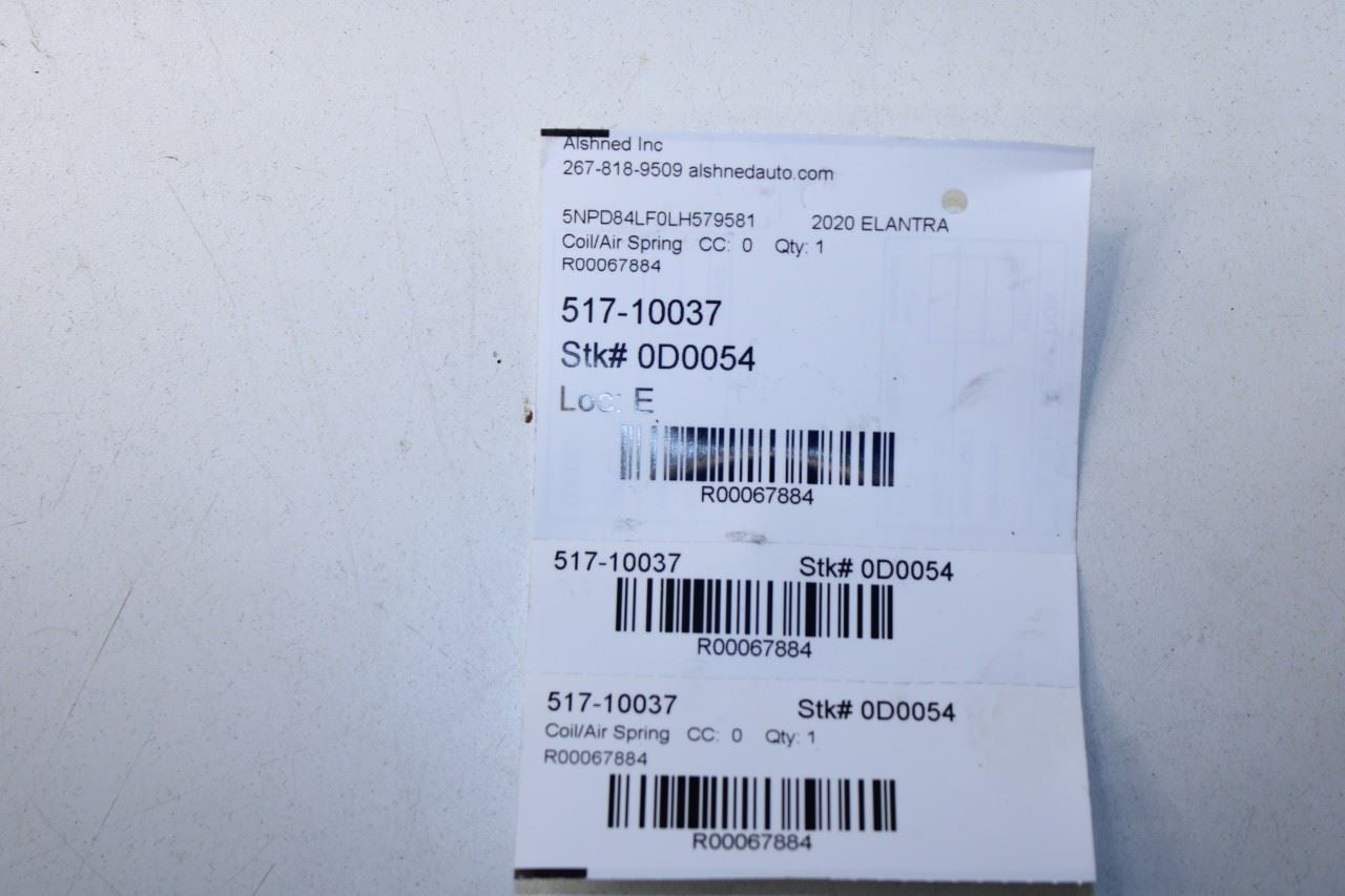 2019-2020 Hyundai Elantra SEL FWD Rear RH and LH Suspension Coil Spring Set of 2 - Alshned Auto Parts