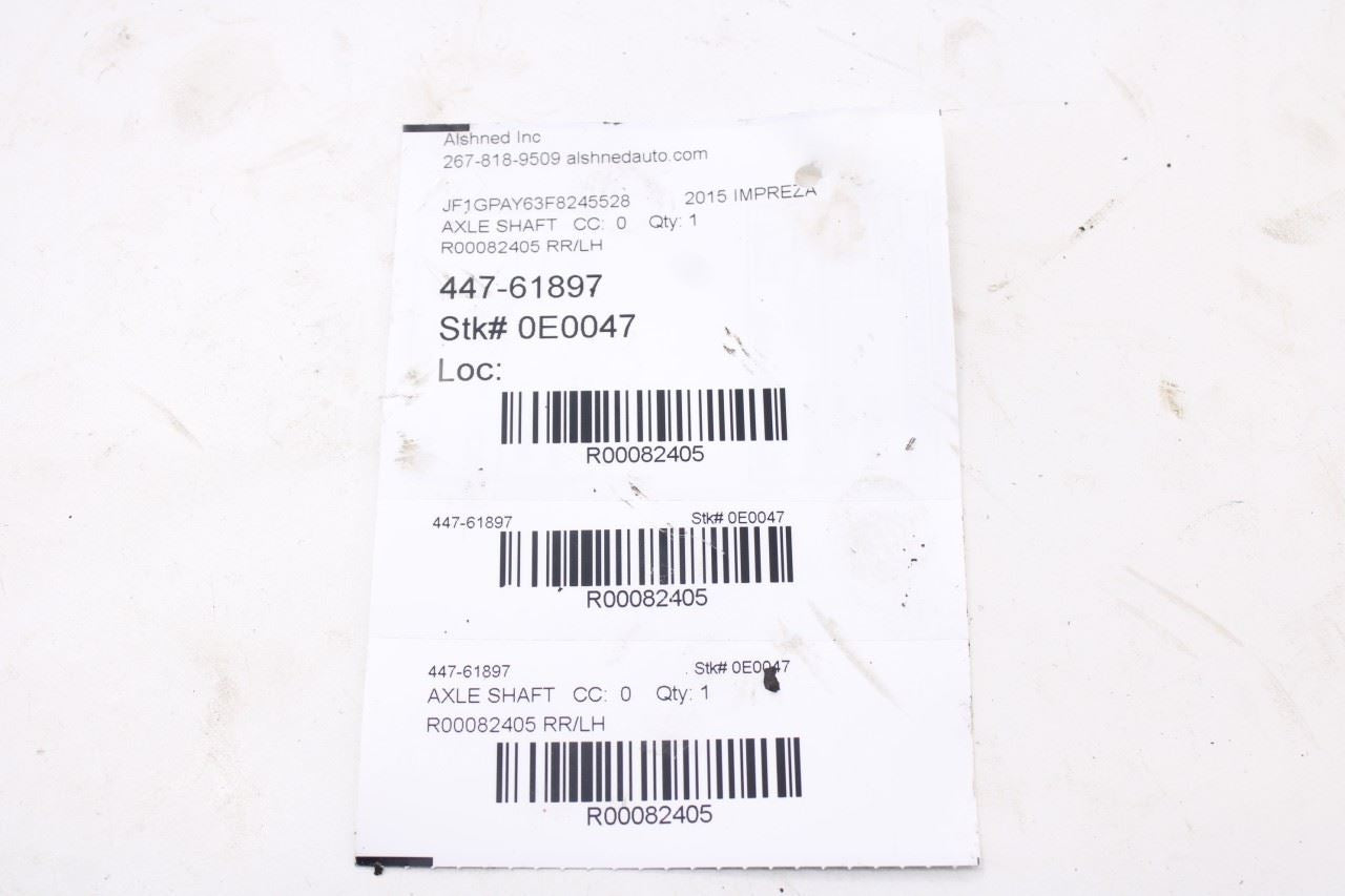 2012-16 Subaru Impreza Sport Premium AWD Rear Left Side CV Axle Drive Half Shaft9
