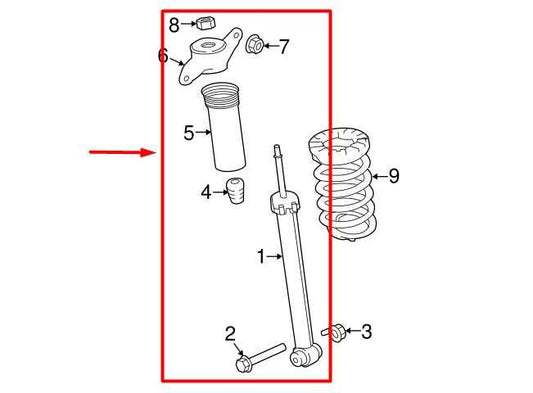 17-20 Jaguar XE R-Dynamic S AWD Rear RH and LH Shock Strut Absorber GX6318A145XX - Alshned Auto Parts