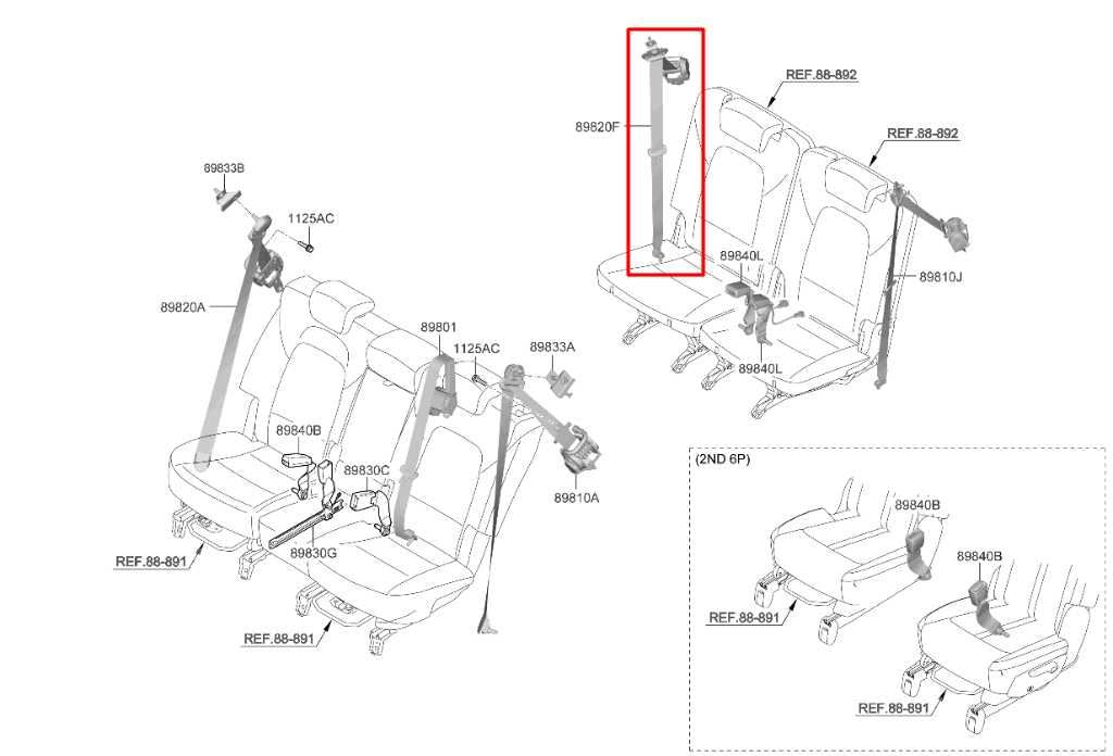 21-23 Kia Sorento X-Line SX Prestige Rear Right Side 3rd Row Seat Belt Retractor - Alshned Auto Parts