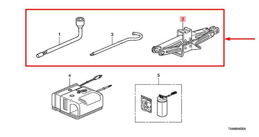 2013-2018 Acura RDX Pantograph Lift Jack Tool Kit Set 89310-SJK-013 OEM - Alshned Auto Parts