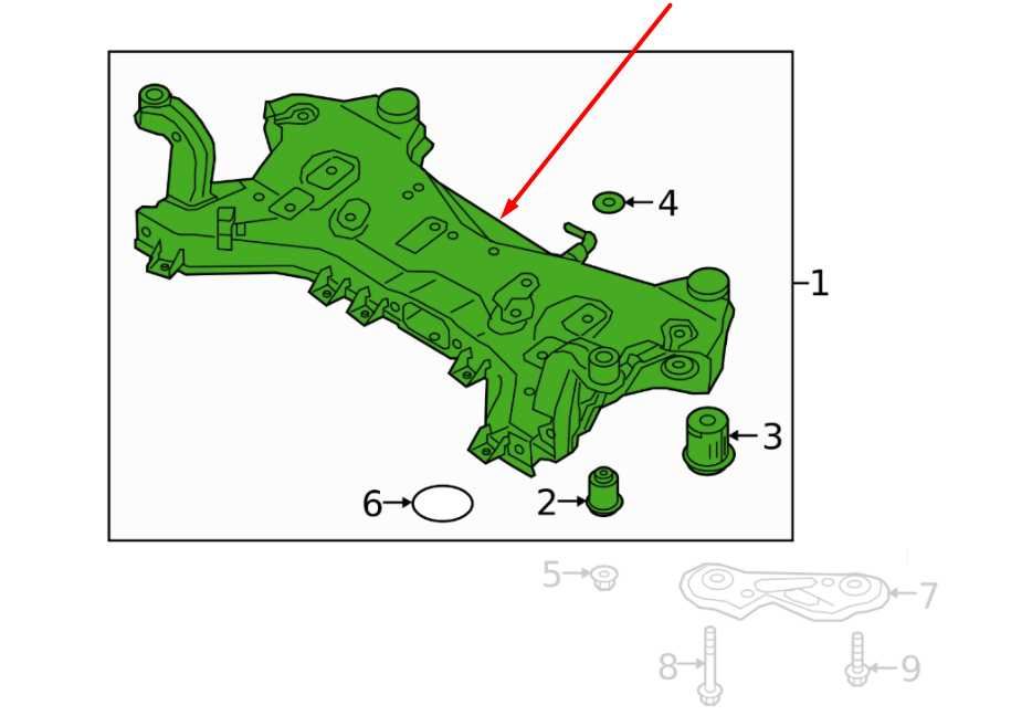 2016-2020 Kia Optima EX 2.4L FWD Front Crossmember Subframe 62405-C2051 OEM1