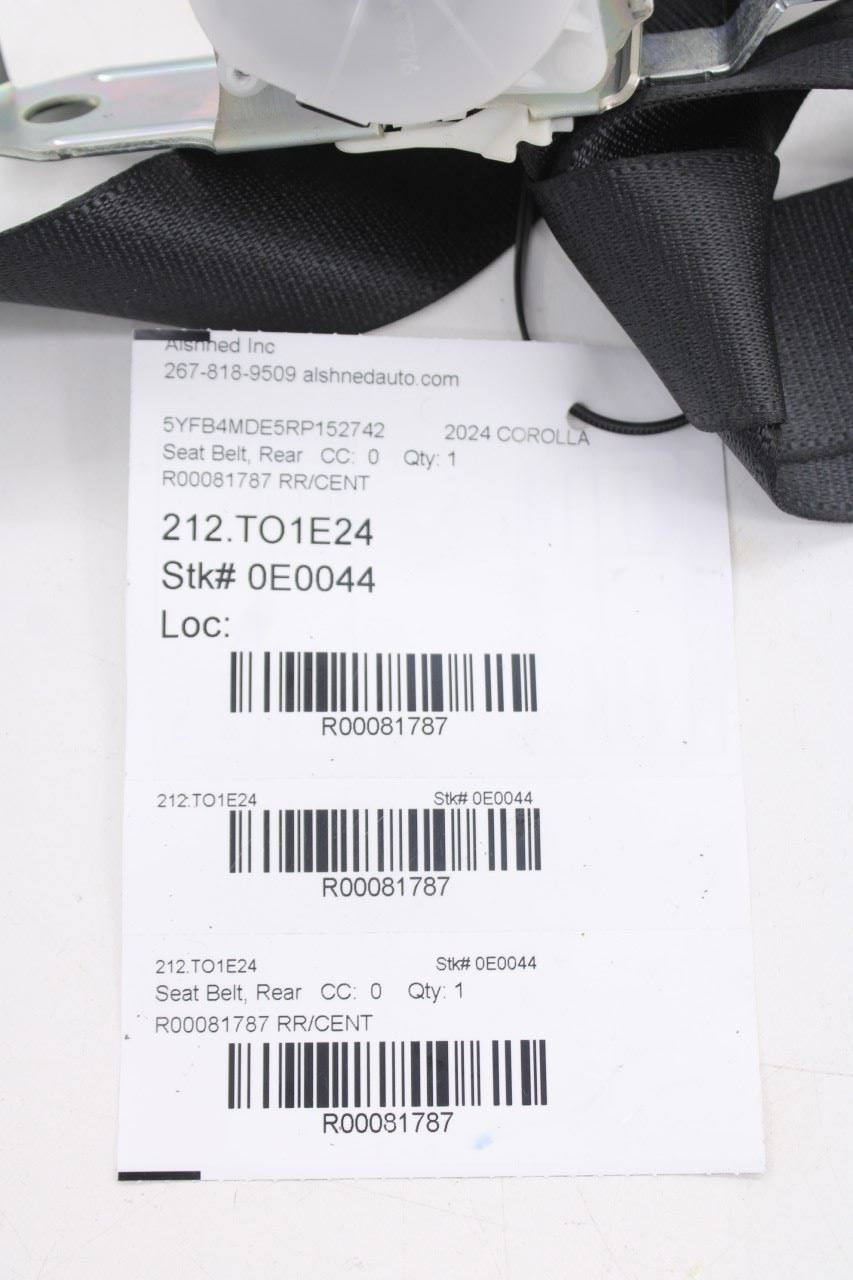2022-24 Toyota Corolla LE Rear Center 2nd Row Seat Belt Retractor 73350-02111-C07