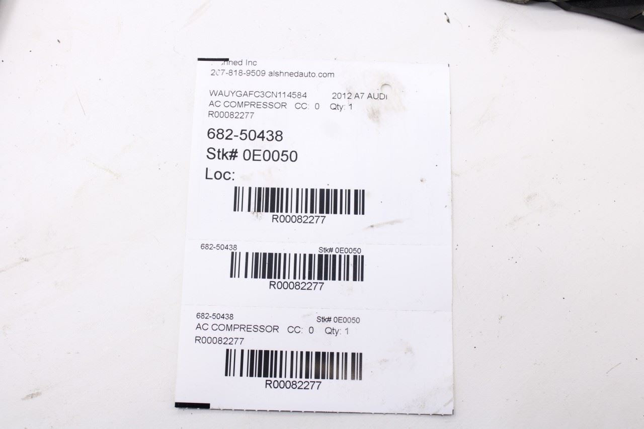 2012-2015 Audi A7 Premium 3.0L AC Air Conditioner Compressor 4G0-260-805-A OEM9