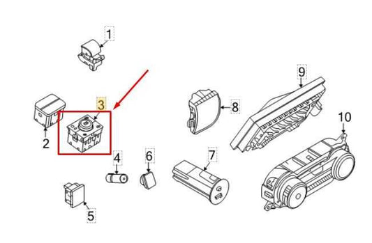 20-24 Ford Explorer Console Drive Mode Selector Control Switch LB5Z14B596AA OEM - Alshned Auto Parts
