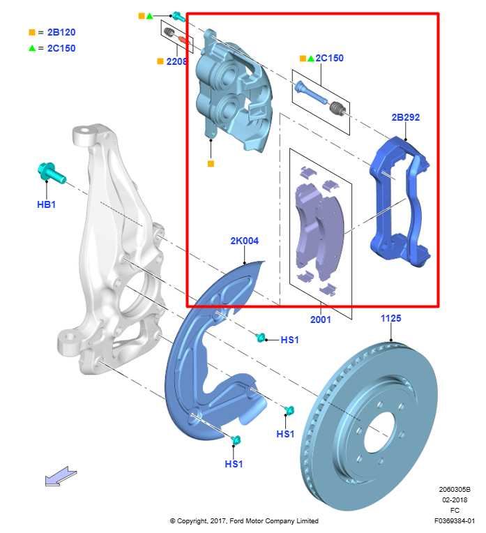 17-20 Ford F150 RWD Front Passenger RH Side Brake Disc Caliper FL3Z-2B120-C OEM - Alshned Auto Parts