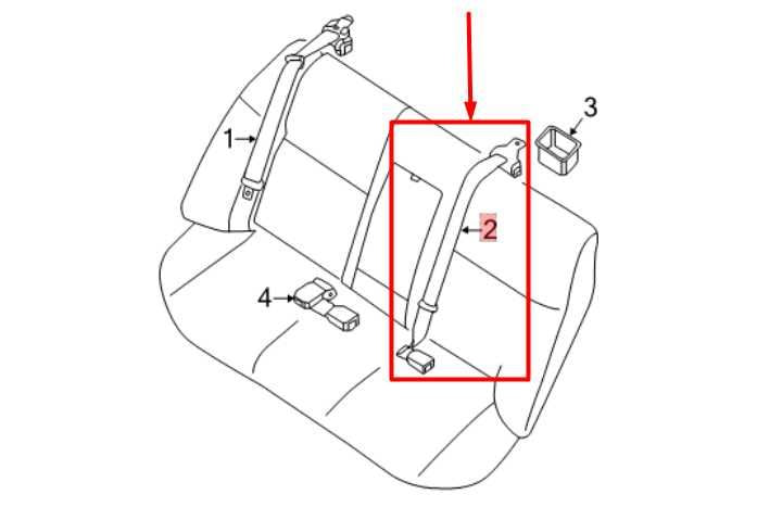 2019-2021 Nissan Maxima Rear Center Seat Belt Retractor Buckle 88843-9DJ8A OEM - Alshned Auto Parts