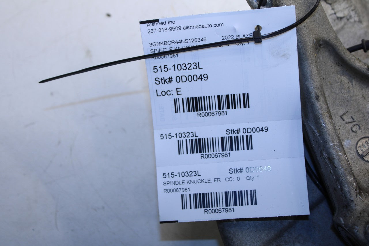 2019-24 Chevrolet Blazer 2LT Front Left Driver Side Spindle Knuckle Hub 84560117 - Alshned Auto Parts