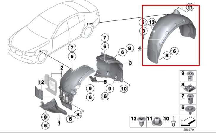 10-15 BMW 750I xDrive Rear Right Side Wheelhouse Liner Splash Shield 51717185270 - Alshned Auto Parts