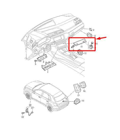 2019-24 Audi Q3 S Line Ignition Switch Button and Audio Control 83B-919-600 OEM - Alshned Auto Parts