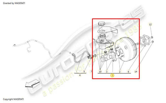2017-21 Maserati Ghibli 3.0L Brake Master Cylinder w/ Reservoir Bottle 670006653 - Alshned Auto Parts