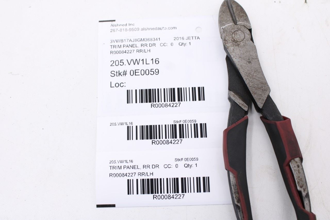 15-18 Volkswagen Jetta Sport Rear Left Driver Side Door Trim Panel 5C6867211GHJ15