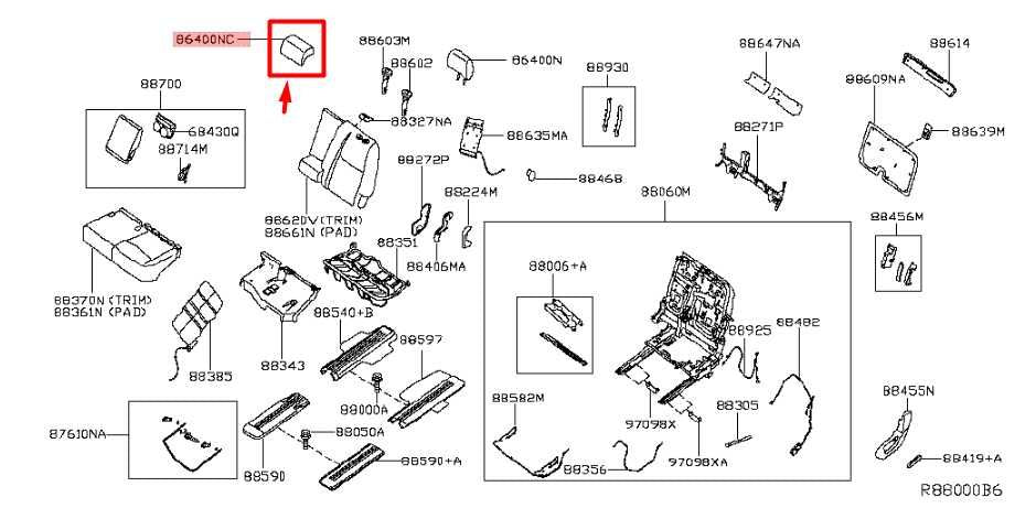2016-2020 Infiniti QX60 Rear Center 2nd Row Seat Headrest 86460-3JA1A OEM - Alshned Auto Parts