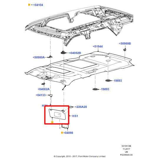 2011-15 Ford Explorer L Front RH Sun Visor w/ Illuminated Mirror BB5Z-7804104-AA - Alshned Auto Parts