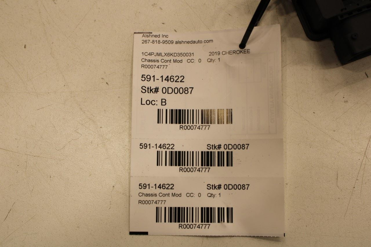 2019 Jeep Cherokee Latitude Parking Brake Computer Control Module 68340867AE OEM - Alshned Auto Parts