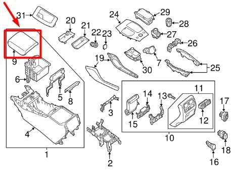 2018-2020 Infiniti QX60 Center Console Armrest Lid 96920-9NF2C OEM - Alshned Auto Parts