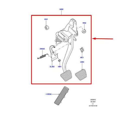 2002-2009 Land Rover Range Rover 4.2L Brake Pedal w/ Bracket SKB500220WQD OEM - Alshned Auto Parts