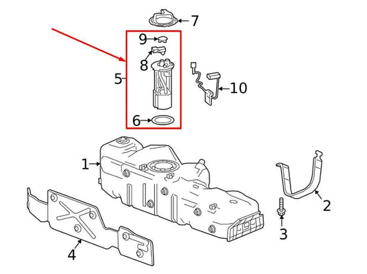 2019-2021 Chevrolet Silverado 1500 5.3L Fuel Pump Assembly 84465279 OEM - Alshned Auto Parts