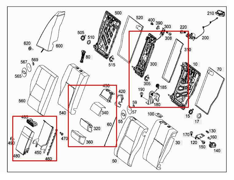 2015-21 Mercedes-Benz C300 4Matic 2.0L Rear Center 2nd Row Seat Armrest Cushion - Alshned Auto Parts