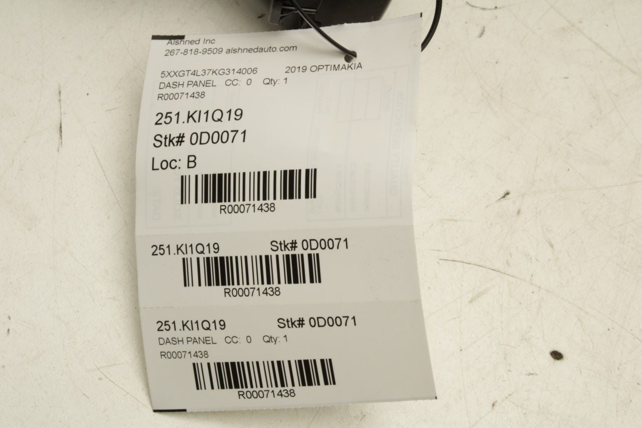 2016-20 Kia Optima LX Center Dash Air Vent Grille w/ Hazard Switch 84760-D5000WK - Alshned Auto Parts