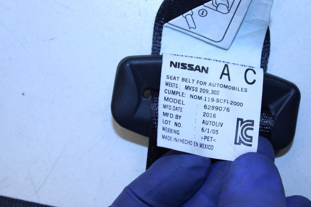 2015-21 Nissan Murano Platinum 3.5L AWD Rear Center 2nd Row Seat Belt Retractor - Alshned Auto Parts