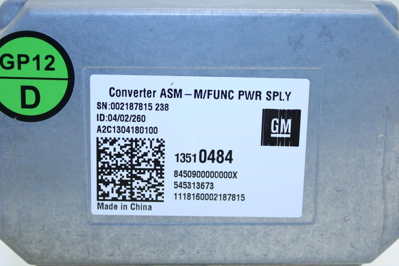 2016-2019 Buick Encore Power Supply Voltage Inverter Converter Module 13510484 - Alshned Auto Parts