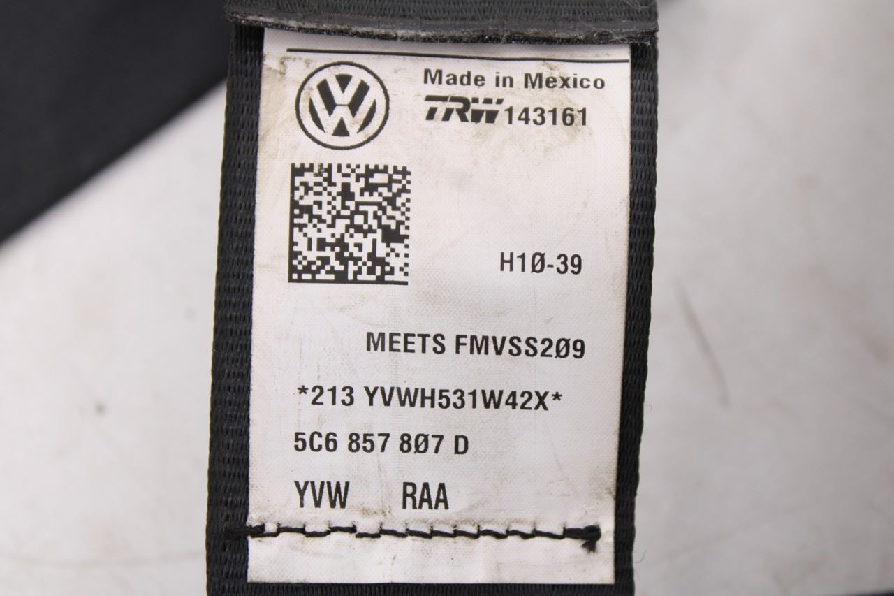 2011-18 Volkswagen Jetta Sport Rear 2nd Row Center Seat Belt Retractor w/ Buckle - Alshned Auto Parts