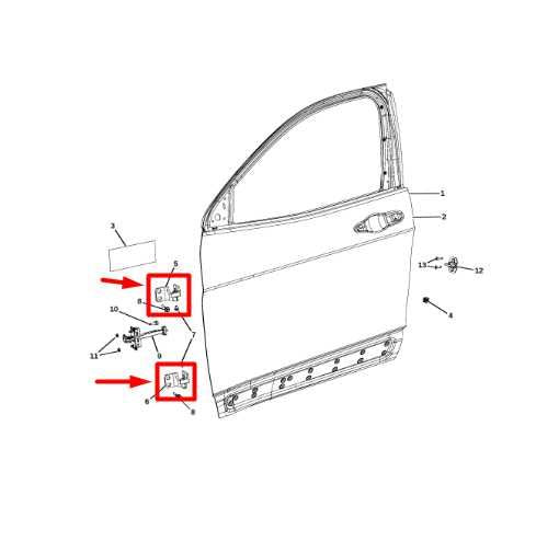 2019-2021 Jeep Cherokee FR Left Side Door Hinge Upper & Lower 68306525AA OEM - Alshned Auto Parts