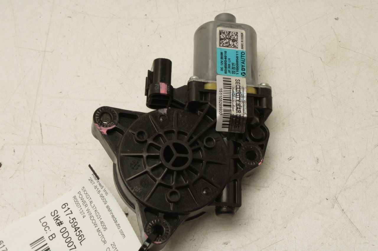 2016-2020 Kia Optima LX Rear Left Side Door Power Window Motor 83450-D4010 OEM - Alshned Auto Parts