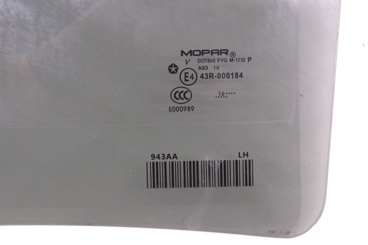 2017-2024 Chrysler Pacifica Limited Rear Left Door Window Glass 68231943AA OEM - Alshned Auto Parts