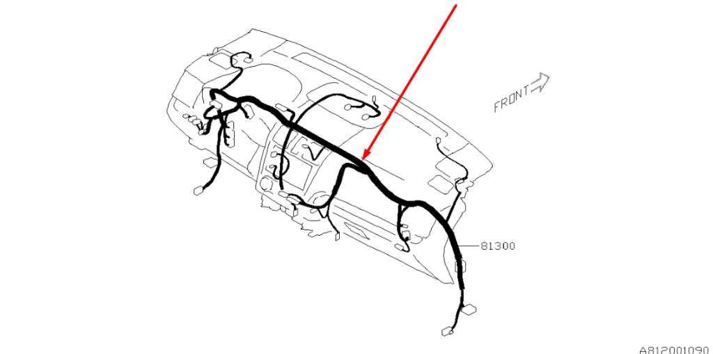 2015 Subaru Impreza Sport Premium Dash Instrument Panel Wire Harness 81302FJ3001