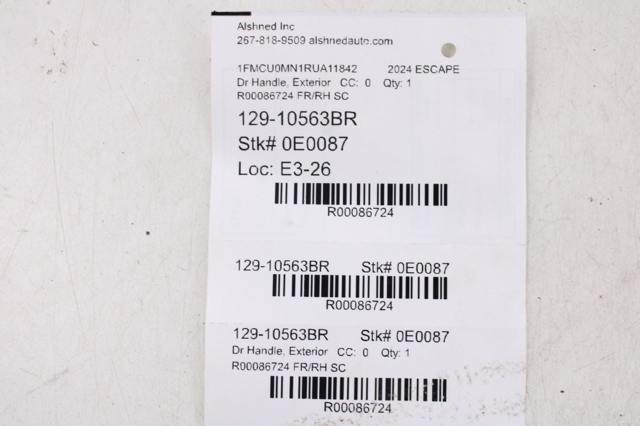 2020-26 Ford Escape ST-Line 1.5L Front Passenger Right Side Door Exterior Handle - Alshned Auto Parts