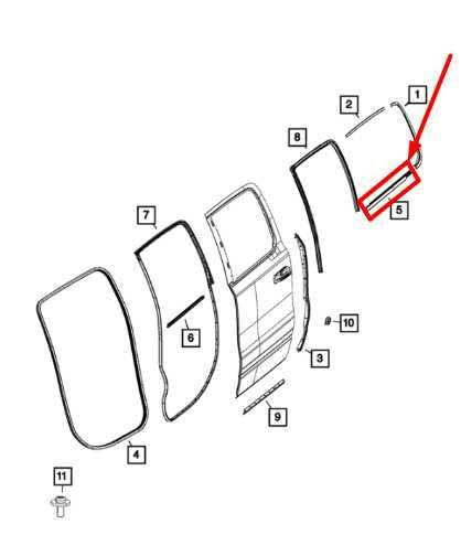 2019-2024 Ram 1500 Rear Right Door Belt Outer Weatherstrip 68285876AE OEM - Alshned Auto Parts