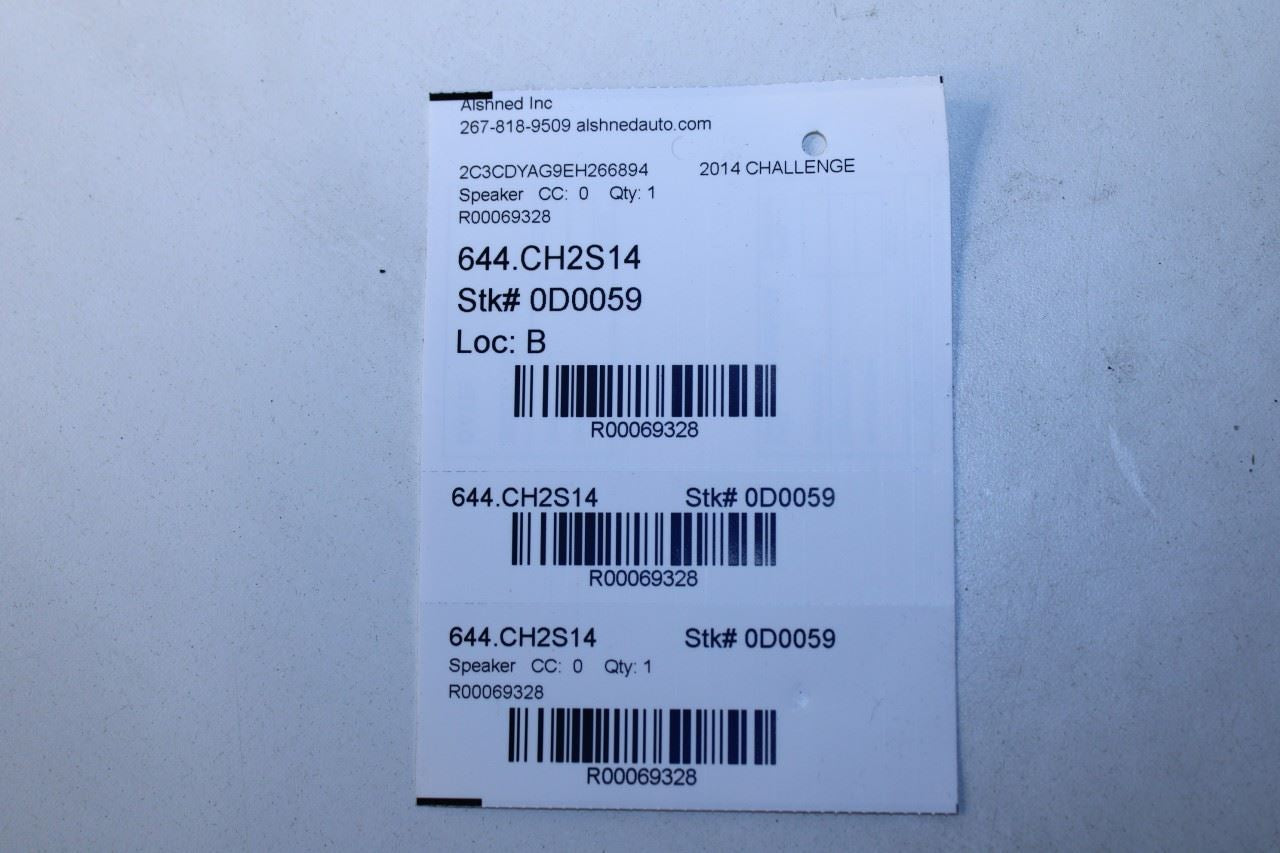 2009-2019 Dodge Challenger SXT Rear Left Driver and Right Door Audio Speakers - Alshned Auto Parts