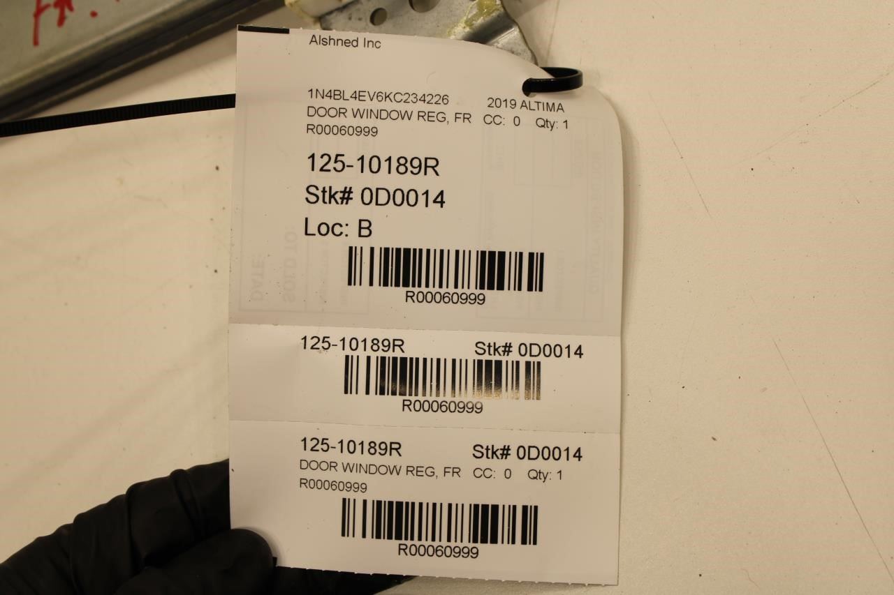 2019-22 Nissan Altima SL Front RH Door Window Regulator w/ Motor 80720-6CA0A OEM - Alshned Auto Parts