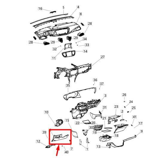 2017-24 Chrysler Pacifica Dash Left Lower Knee Trim Cover w/ Sensor 6AL72PD2AG - Alshned Auto Parts