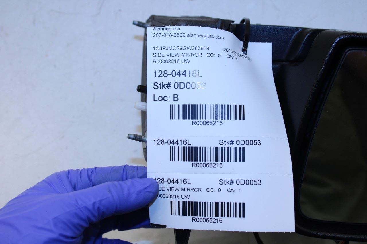 14-17 Jeep Cherokee 75th Anniversary 3.2L 4WD Driver Left Side Rear View Mirror - Alshned Auto Parts