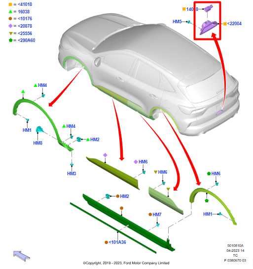 20-25 Ford Escape SEL AWD Rear Liftgate Trunk Release Handle LJ6B-S425A22-AA OEM - Alshned Auto Parts