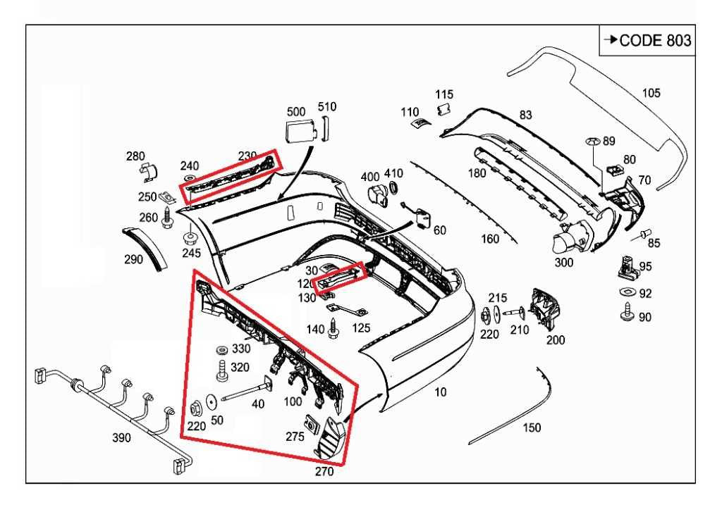 2010-2013 Mercedes-Benz E350 4Matic Rear Bumper Support Bracket Carrier Set of 7 - Alshned Auto Parts