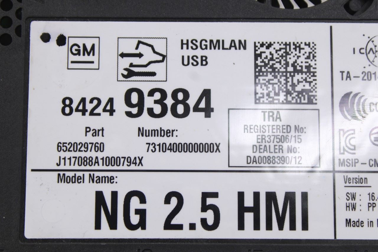 2018 Chevrolet Equinox LT Infotainment Display HM Control Module 84249384 OEM 15
