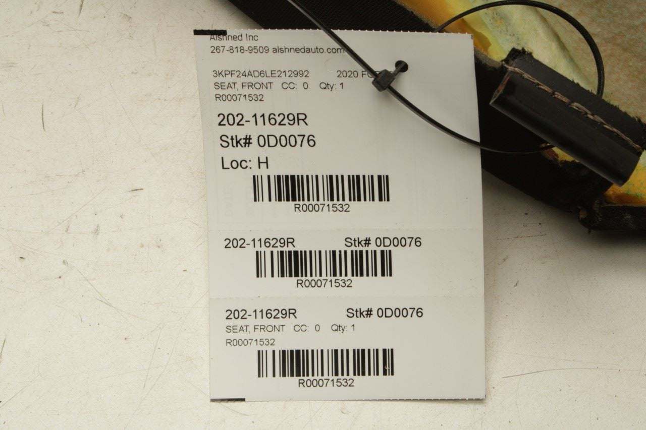 2019-2021 Kia Forte LXS 2.0L FWD Front Seat Passenger Right Side Lower Cushion - Alshned Auto Parts