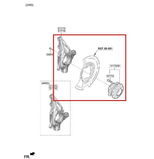 2019-2020 Hyundai Santa Fe Limited FWD Front RH Spindle Knuckle Hub 51711-S1000 - Alshned Auto Parts