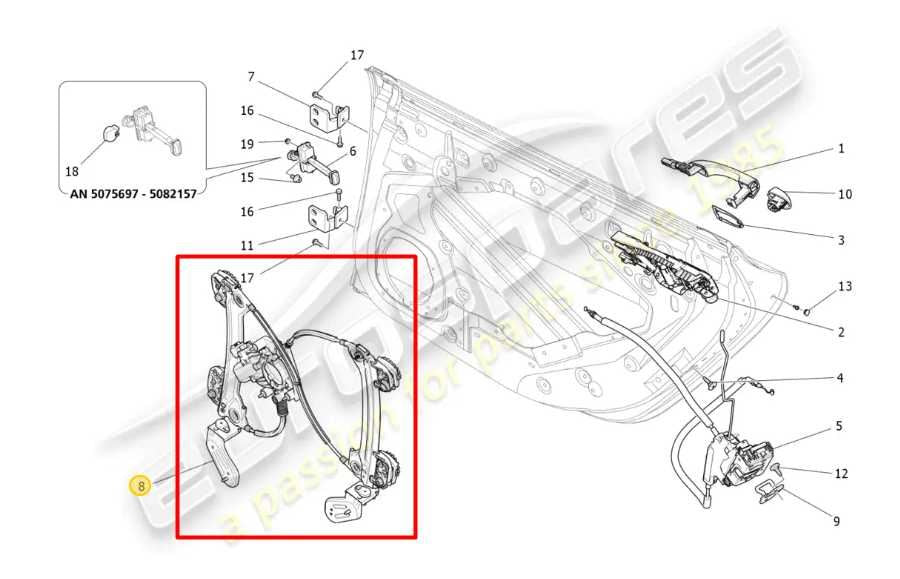 14-16 Maserati Ghibli 3.0L Rear Driver Left Side Door Window Regulator w/ Motor - Alshned Auto Parts