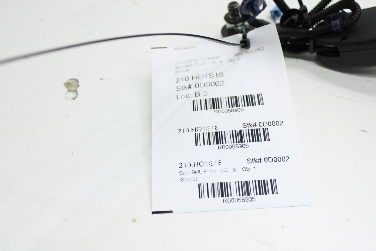 18-21 Honda Accord Touring 1.5L FWD Front Passenger Right Side Seat Belt Buckle10