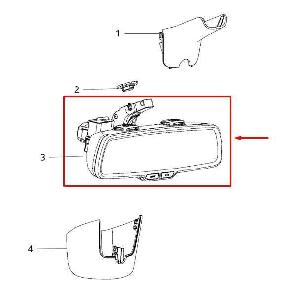 2013-2016 RAM 1500 Crew Cab Laramie Interior Inside Rear View Mirror 68096094AF - Alshned Auto Parts