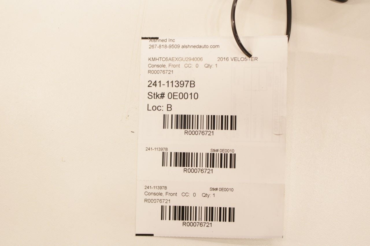 2015-17 Hyundai Veloster Turbo Center Console Armrest Storage Lid 846602V300YNG - Alshned Auto Parts