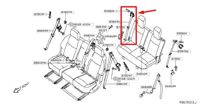 15-20 Infiniti QX60 Rear Right Side 3rd Row Seat Belt Retractor 89844-9NB0B OEM - Alshned Auto Parts